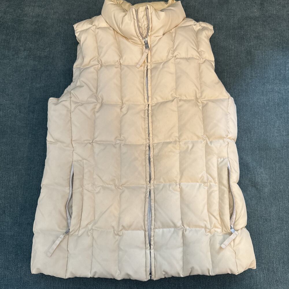 Vintage GAP Down Vest Womens small Light Blue Quilted Puffer Y2K Cozy Cabin Ski